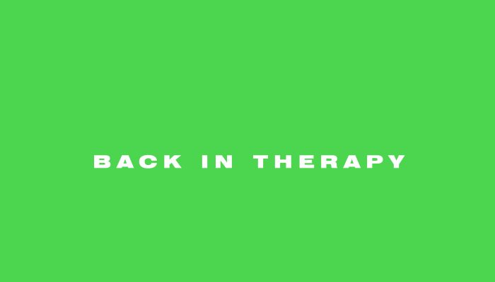 Back in therapy
